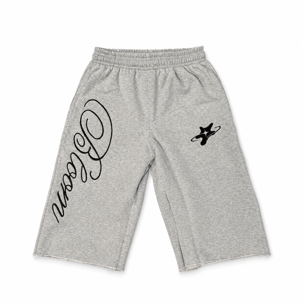 “Bloom” embroidered 3/4 Quarter Shorts